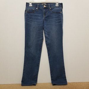 Express jeans 0 Cropped Jean Legging Stella Regular Fit Low Rise whiskered denim